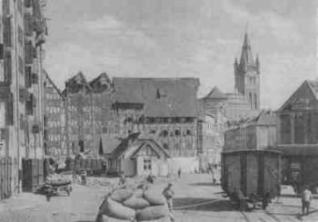 Königsberger Hafenviertel mit alten Speicher (Lastadie)